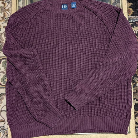 GAP Men's Crewneck Sweater in Deep Eggplant - Picture 1 of 5